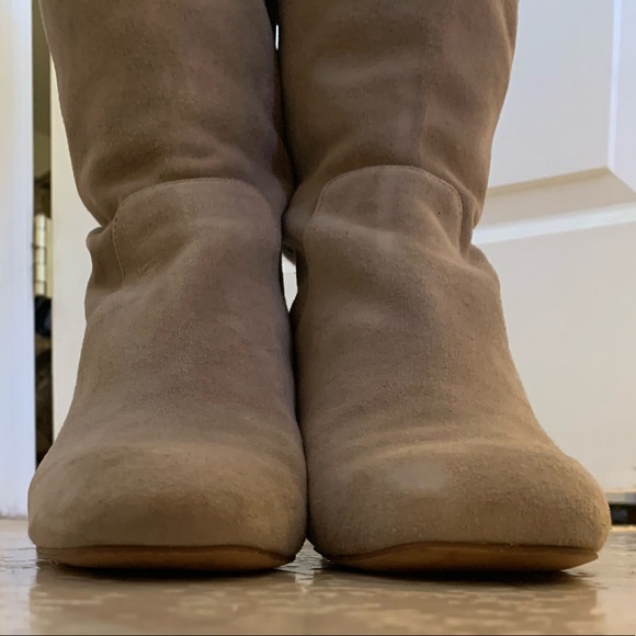 Enzo Angiolini grey suede knee high boots - Picture 5 of 7